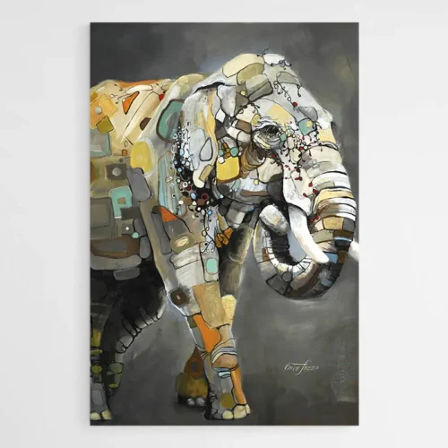 Tableau Éléphant Relief