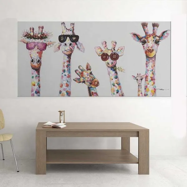 Tableau Girafes Lunettes