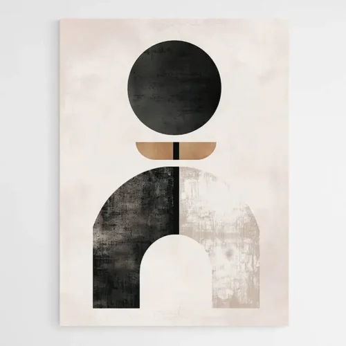 Tableau minimaliste formes géométriques
