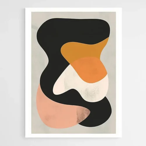 Tableau minimaliste noir et jaune