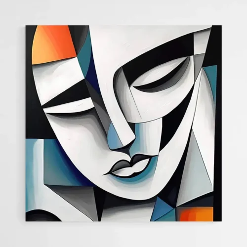 Tableau Peinture Visage Abstrait