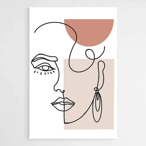 Tableau Visage Minimaliste