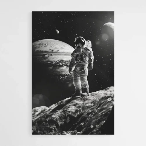 Tableau Cosmonaute Noir et Blanc