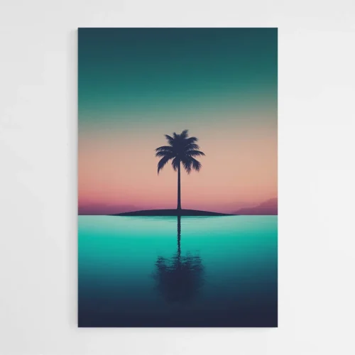 Tableau Palmier Nuit