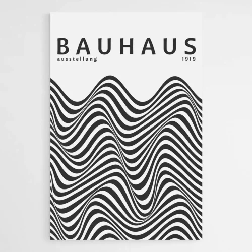 Affiche Bauhaus 1919 noir et blanc