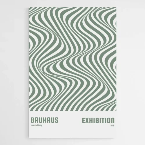 Affiche Bauhaus 1919 verte
