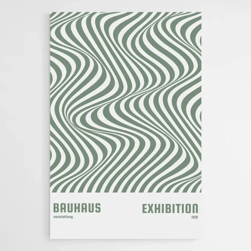 Affiche Bauhaus 1919 verte