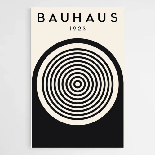 Affiche Bauhaus 1923 blanc et noir