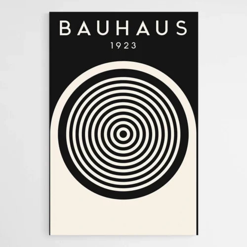 Affiche Bauhaus 1923 noir et blanc