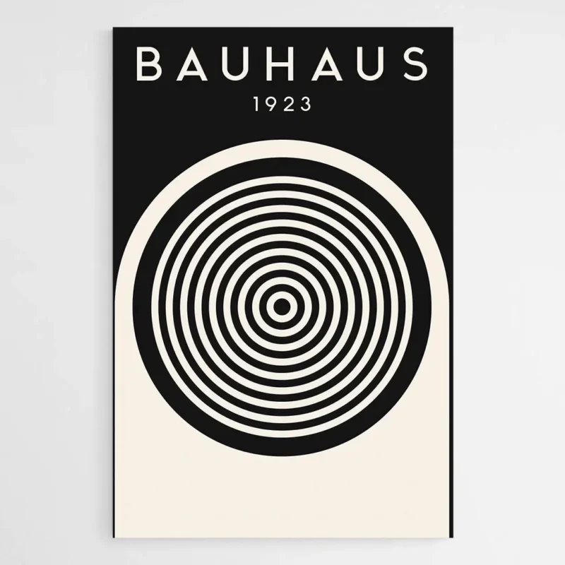 Affiche Bauhaus 1923 noir et blanc