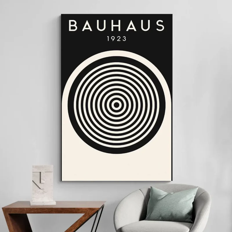 Affiche Bauhaus 1923 noir et blanc