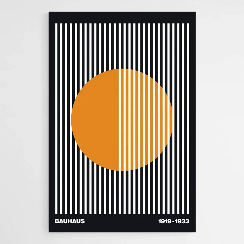 Affiche Bauhaus orange et noire