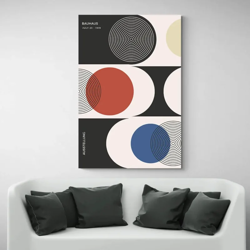 Affiche Bauhaus rouge et bleue