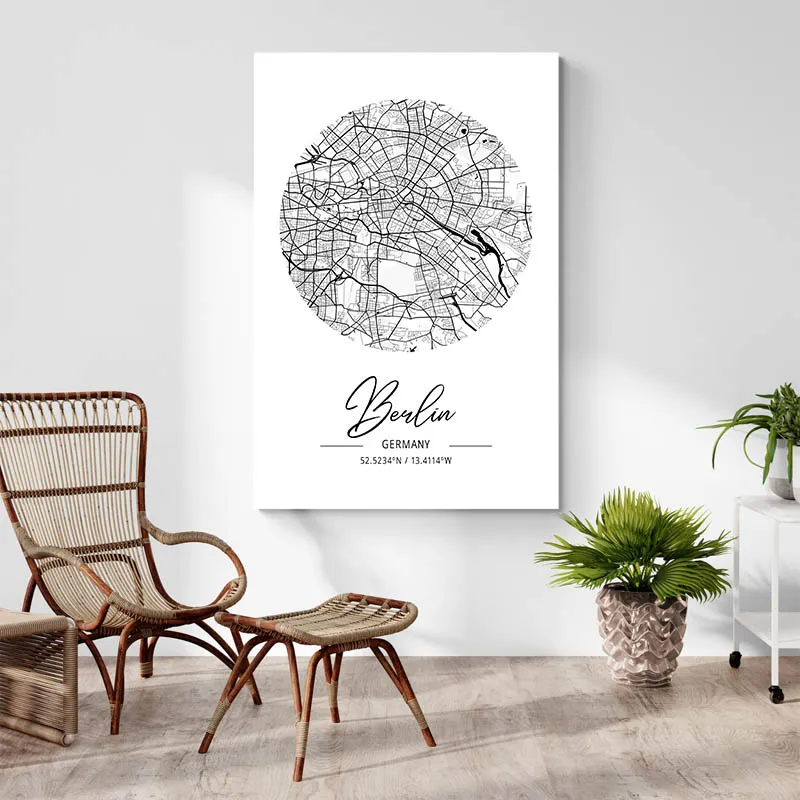 Affiche Carte Berlin
