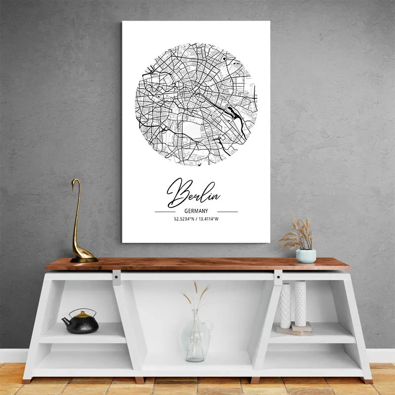 Affiche Carte Berlin