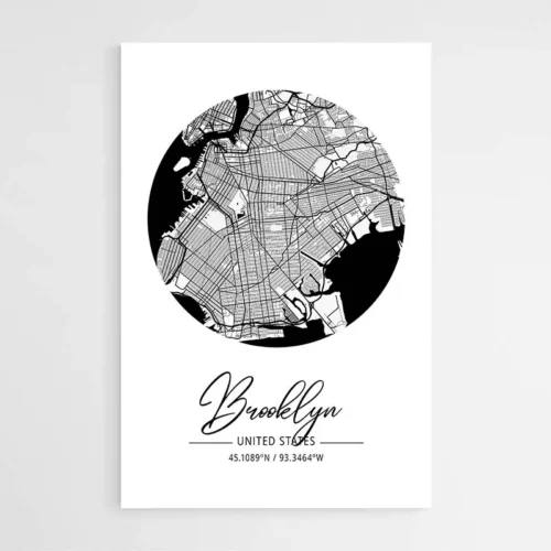 Affiche Carte Brooklyn
