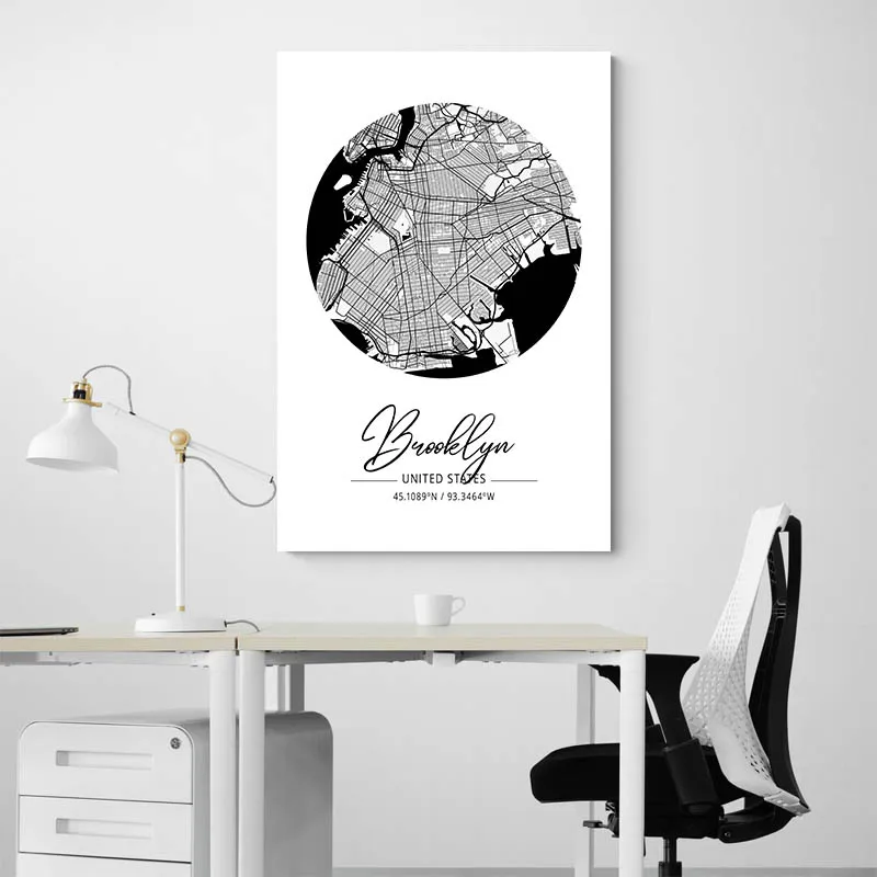 Affiche Carte Brooklyn