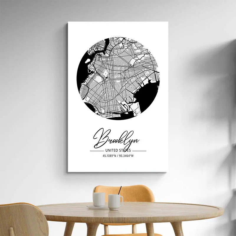 Affiche Carte Brooklyn