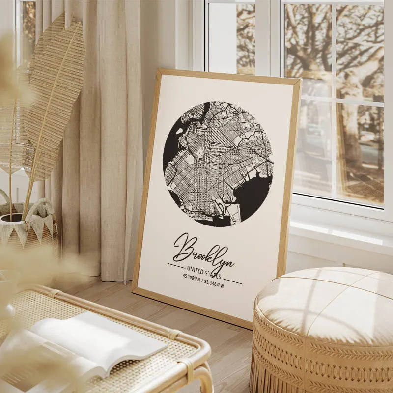 Affiche Carte Brooklyn