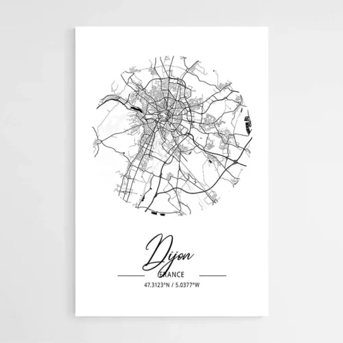 Affiche Carte Dijon