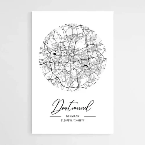 Affiche Carte Dortmund