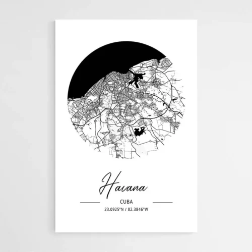 Affiche Carte Havana