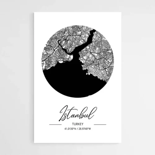 Affiche Carte Istanbul