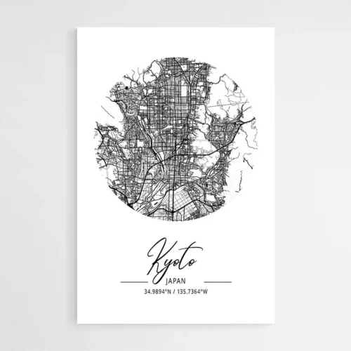 Affiche Carte Kyoto