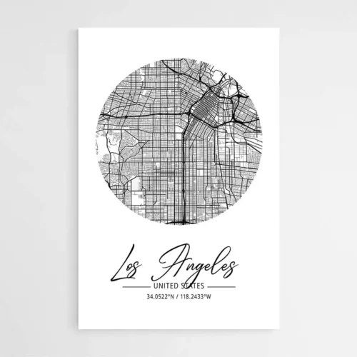 Affiche Carte Los Angeles