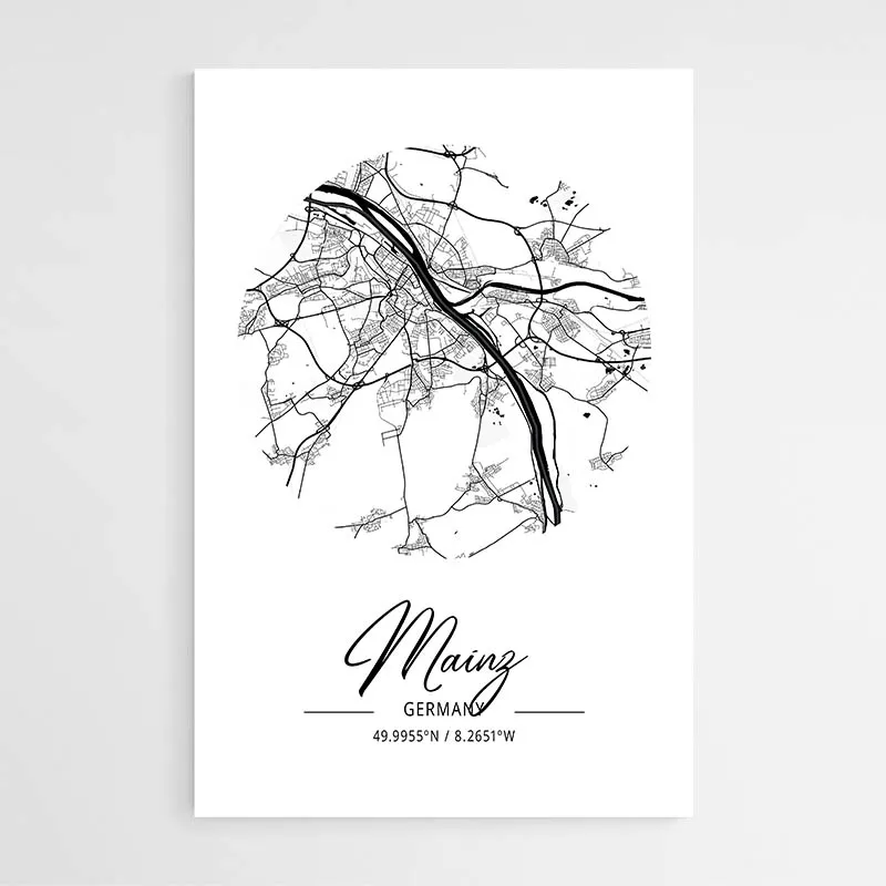 Affiche Carte Madrid