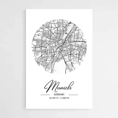 Affiche Carte Munich