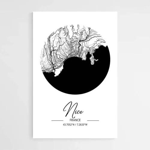 Affiche Carte Nice