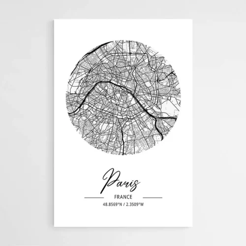Affiche Carte Paris