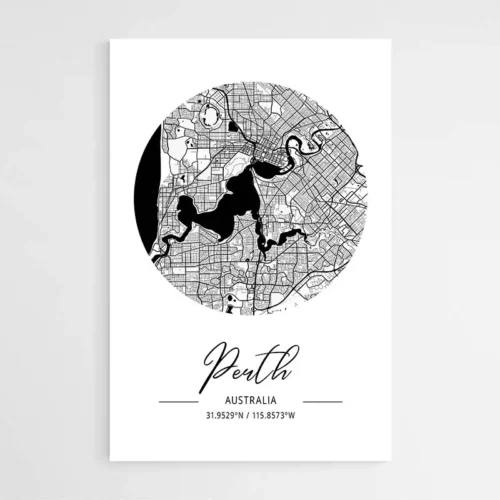Affiche Carte Perth