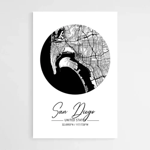 Affiche Carte San Diego