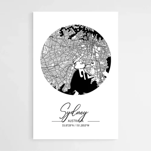 Affiche Carte Sydney