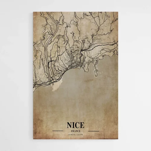 Affiche Carte Vintage Nice France
