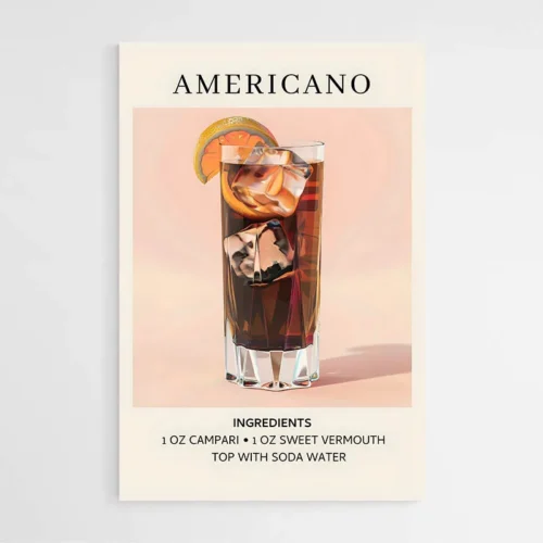 Affiche Ingredients Americano