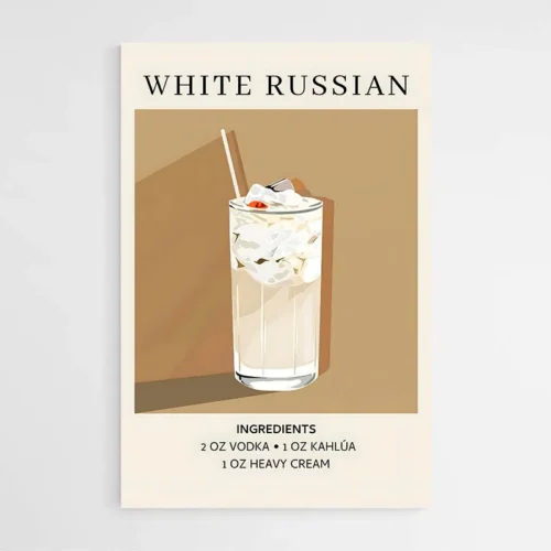 Affiche Ingredients White Russian