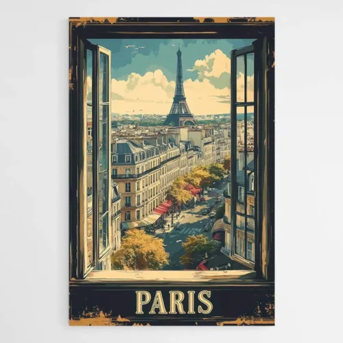 Affiche Fenêtre Paris