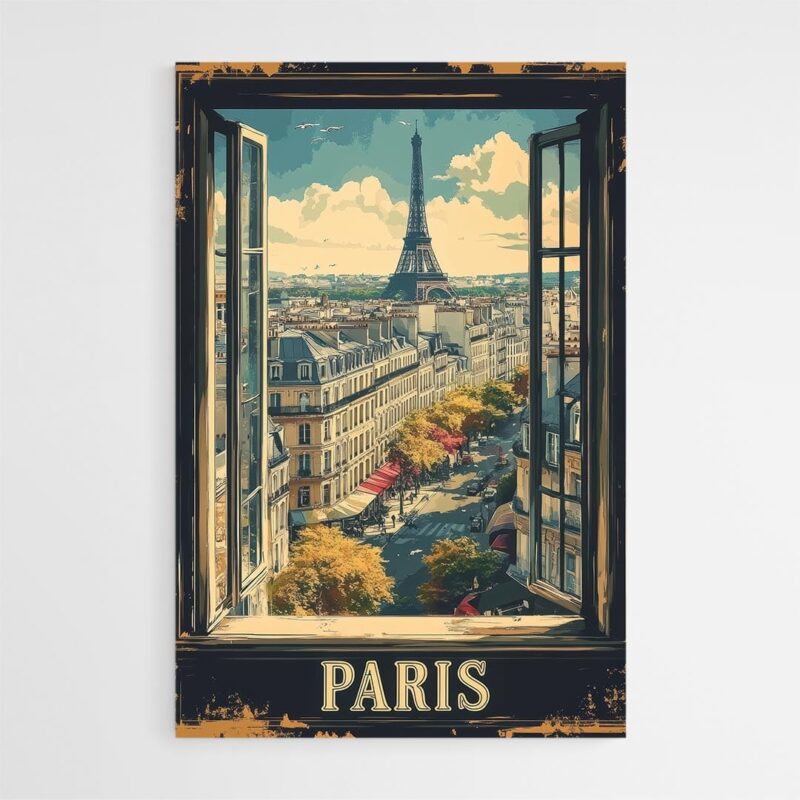 Affiche Fenêtre Paris