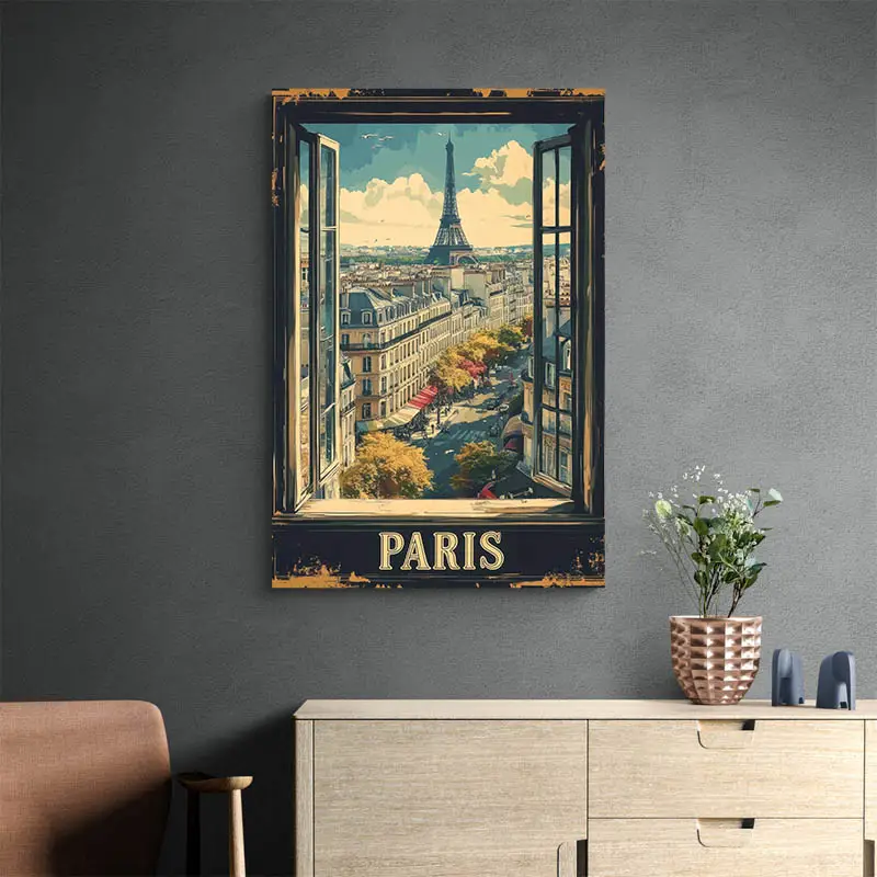 Affiche Fenêtre Paris