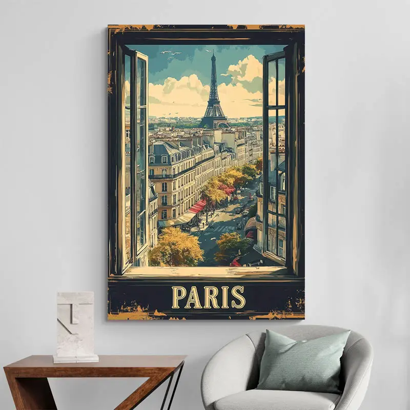 Affiche Fenêtre Paris