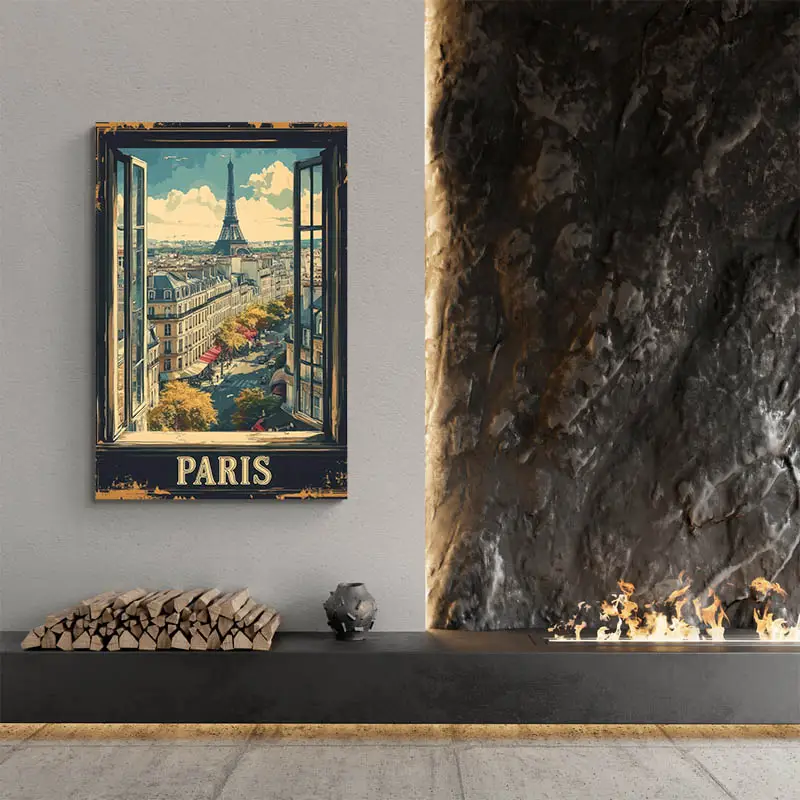 Affiche Fenêtre Paris