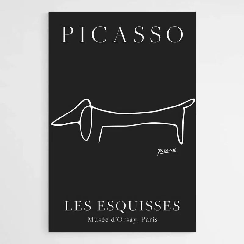 Affiche teckel Picasso