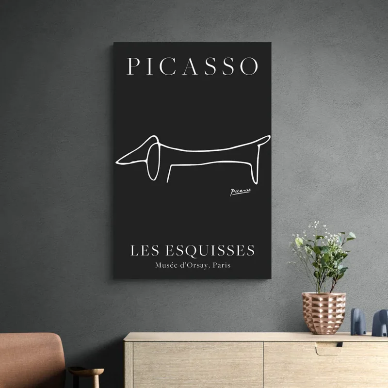 Affiche teckel Picasso