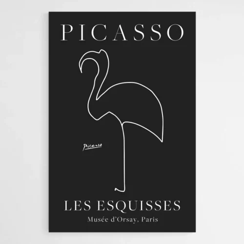Affiche Picasso flamant rose