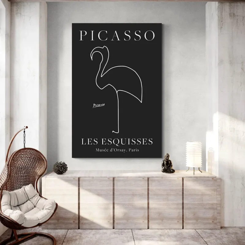 Affiche Picasso flamant rose
