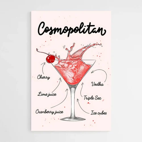 Affiche Cosmopolitan rose