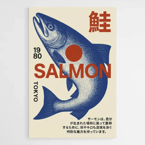 Affiche saumon japonais